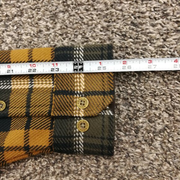 Kuhl Shirt Disordr Heavyweight Flannel L/S Button Up Plaid Brown Mens Large 7334 - Picture 10 of 12